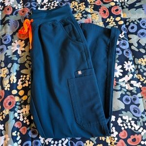 Figs Deep Reef High Waisted Yola Skinny Scrub Pants